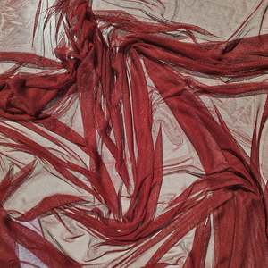 Other Fabrics: RUST SILK MESH