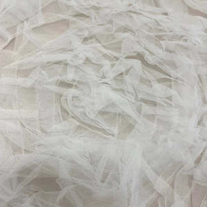 Crafters Bags: IVORY ROSETTE RUFFLE TULLE
