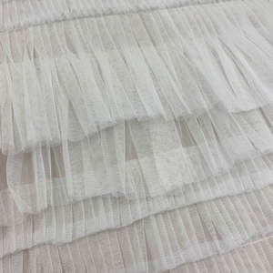 IVORY PLEATED TULLE