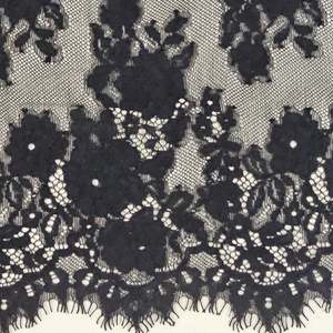 BLACK FINE LACE TRIM