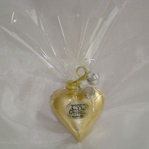 Valentines: Solid Chocolate Heart in Cellophane