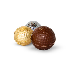 All: Solid Milk or Dark Chocolate Golf Ball