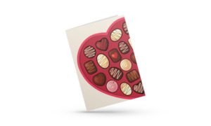Heart Chocolate Box – Greeting Card