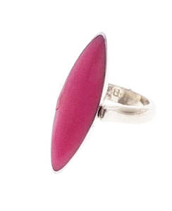 Rings: Pink Agate and 925 Sterling Silver Swivel Ring
