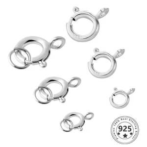 Sterling Silver Spring Ring Clasp With Open Jump Ring