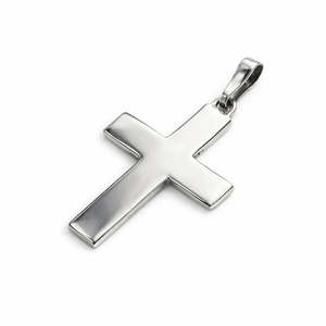 Cross Plain Sterling Silver Pendant