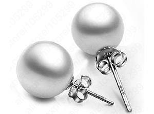 Total Stock Over 0 Items: Sterling Silver Pearl Stud Earrings 8mm - Classic Elegant Design