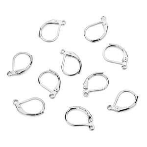 Total Stock Over 0 Items: Stainless Steel Lever Back Earring Hooks 20pcs Hypoallergenic Findings