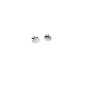 Mens Gifts: Sterling Silver Cufflinks - Oval Design