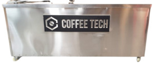 Coffee Tech Stainless Steel Coffee Bench with built in fridge & milk jug rinser