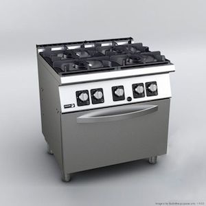 Range Ovens: Fagor C-G741H - 4 Burner Range Oven