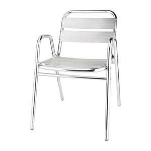Chairs: Bolero U501 - Four Stacking Aluminium Chairs