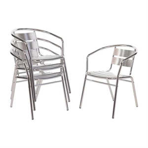 Chairs: Bolero U419 - Four Aluminium Arm Chairs