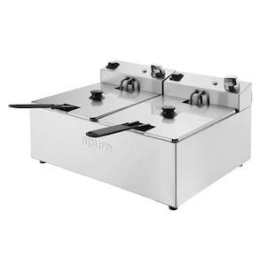Fryers: Apuro CU619-A - Double Fryer