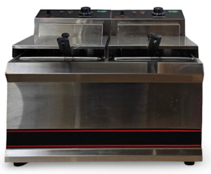 Cater Master TT-WE38A Benchtop Twin Electric Deep Fryer