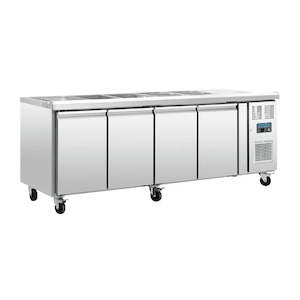 Under Bench Fridge: Polar FT285-A - Four Door Counter Fridge