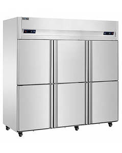Upright Freezers: Snow Village CFD-60D6F - Stainless Steel Six Door Freezer