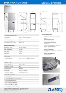 Classeq CP500SR - Pass Through Warewasher