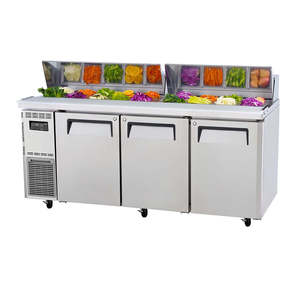 Commercial Refrigeration: Turbo Air KHR18-3-N - 1800mm Triple Solid Door Prep Fridge with Canopy