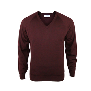 Extrafine Merino Classic Fit Vee - Plum