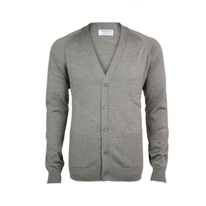 Extrafine Merino Classic Fit Cardigan - Suede