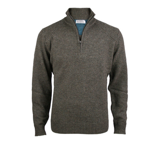 Products: 1/4 Zip Pullover with Rib Detail. Chestnut