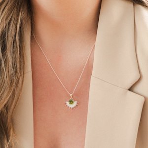 Necklaces: Solace Necklace Limited Edition Peridot- Silver