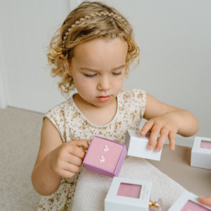 Slc Kids: Unicorn Enamel Studs - Silver