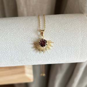 Solace Necklace Muted Lavender- Gold