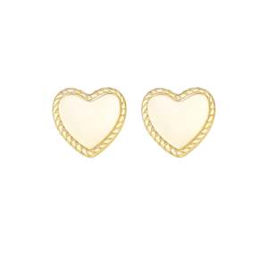 Earrings 1: From The Heart Studs - Gold