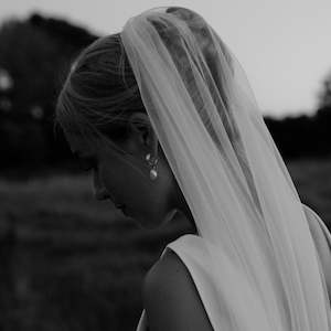 Bridal Jewellery: Aada Pearl Hoops - Silver