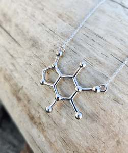 Sterling Silver Caffeine Necklace