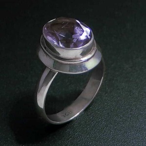 Rings: Real Amethyst Silver Rings