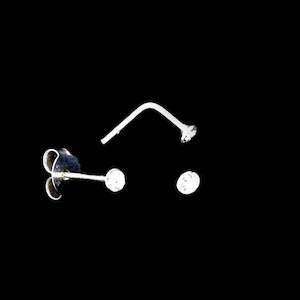 Flat Jewelled Nose Stud