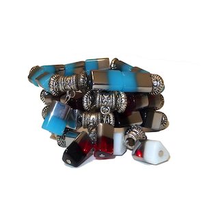 Coloured Bead Stretch Bracelet