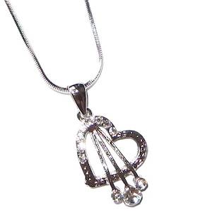 Costume Heart CZ Necklace