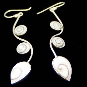 Shiva Shell Long Earrings Trio