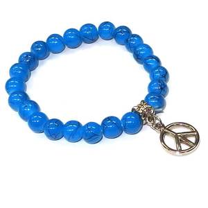 Costume Jewellery: Glass Peace Bracelet