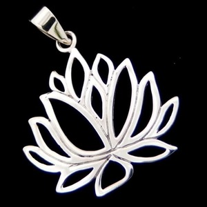 Cut Out Lotus Pendant Necklace