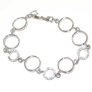 Costume Jewellery: CZ Circles Fashion Bracelet