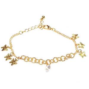 Costume Jewellery: Fake Gold Butterflies bracelet