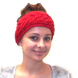 Cable Wool Headband Hand knitted