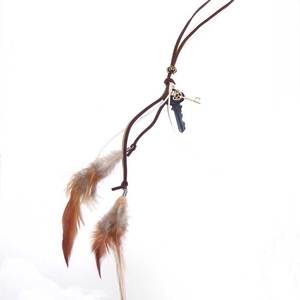 Costume Jewellery: Key and Feather Necklace