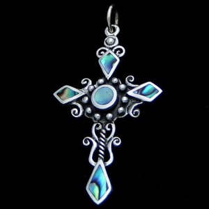Ornate Shell Cross Pendants