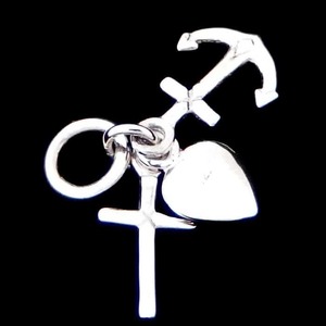 Sterling Silver: Faith Hope and Charity Charm