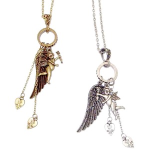 Costume Jewellery: Angel Wing Necklace Antique Cherub