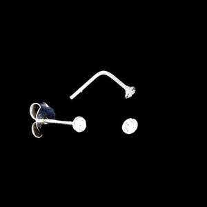 2mm Flat Jewelled Nose Stud