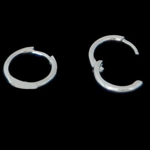 Sterling Silver: Hinged Silver Huggie Earrings