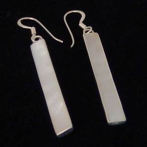 Long Shell Silver Earrings