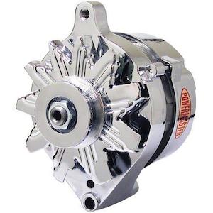 POWERMASTER ALTERNATOR FORD 1969-86 RETRO STYLE 75AMP EXTERNALLY REGULATED CHROME